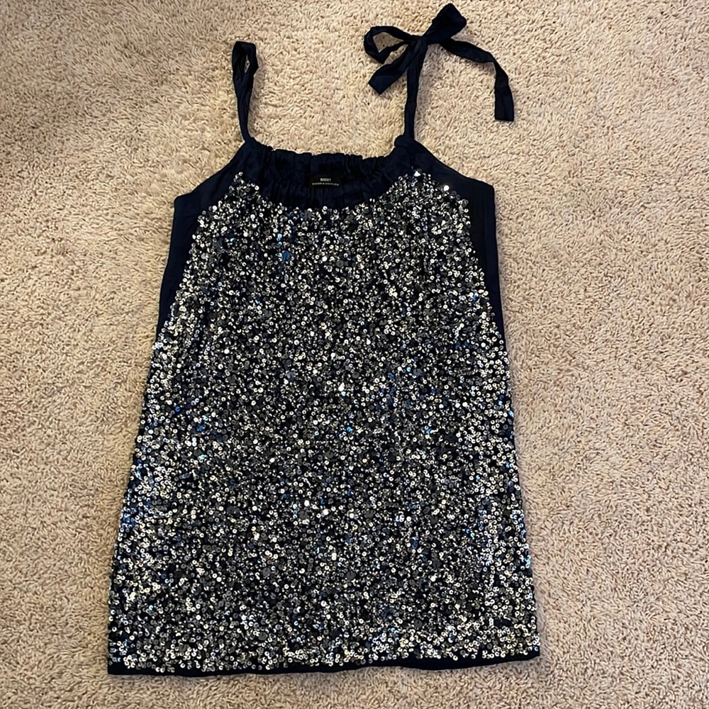 Night Birger et Mikkelsen Navy and Silver Sequin Dress